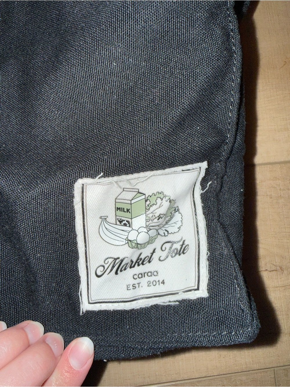 caraa Market Tote in Black - Picture 2 of 13